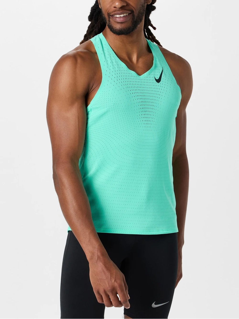 Nike AeroSwift Dri-FIT ADV Running Singlet Hype Turquoise Men’s Large FN4231-354